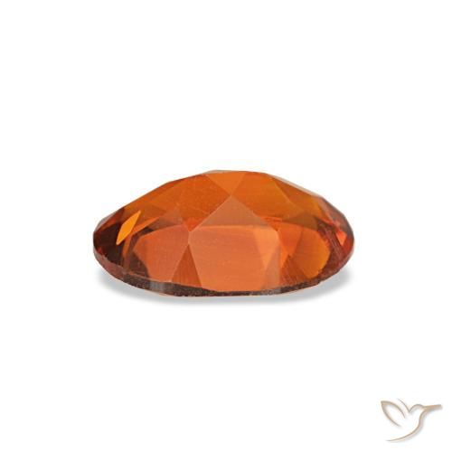 Citrino laranja natural 0,60ct, corte oval, VVS-VS