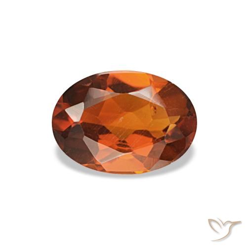 0.72ct laranja citrino, oval, VS-SI