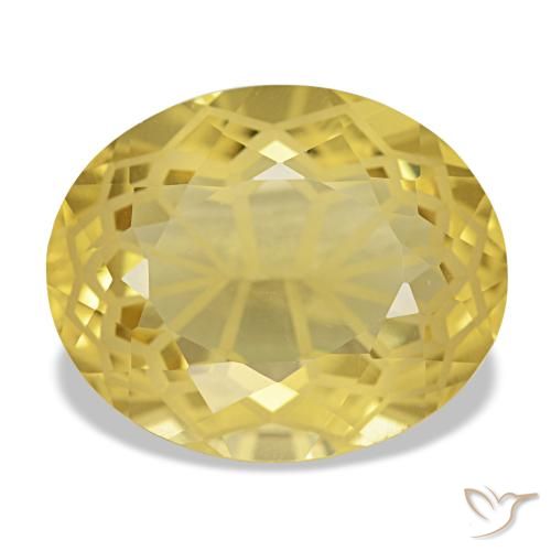 5.90ct amarelo citrino, oval, VVS