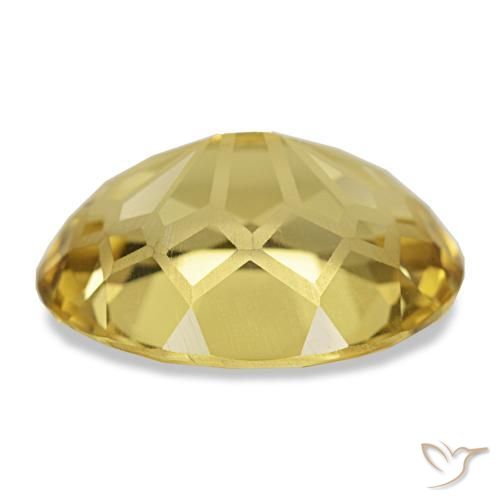 Citrino amarelo natural 5,90ct, corte oval, VVS