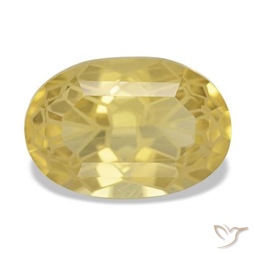 Citrino amarelo natural 3,66ct, corte oval, VVS