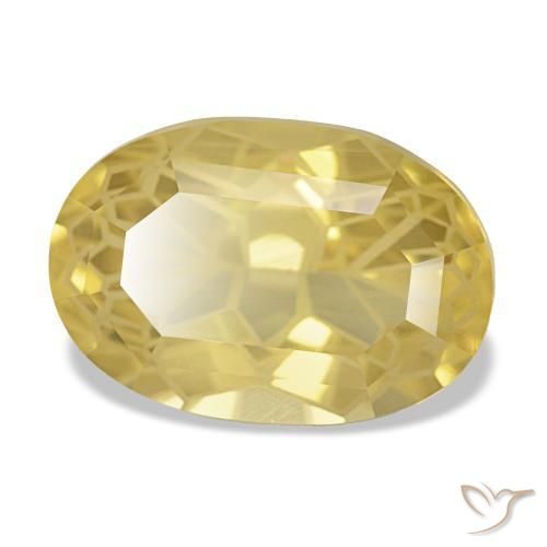 Citrino amarelo natural 3,66ct, corte oval, VVS