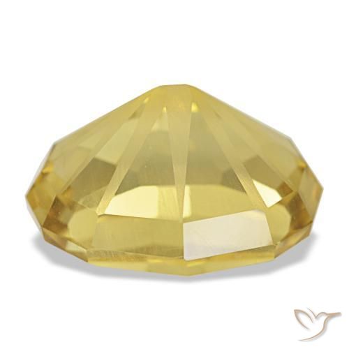 Citrino amarelo natural 8,26ct, corte oval, VVS
