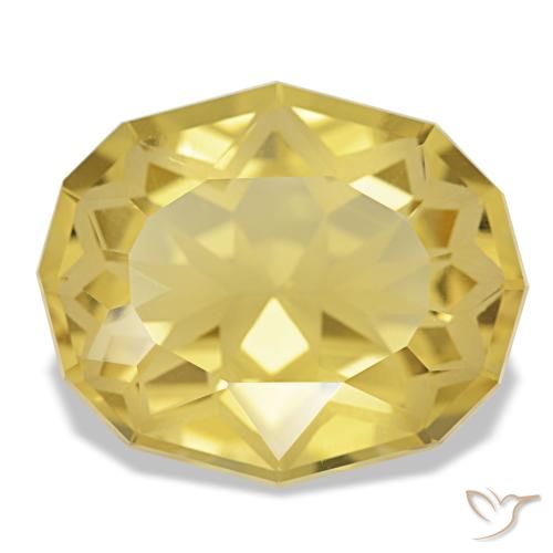 Citrino amarelo natural 9,03ct, corte oval, VVS