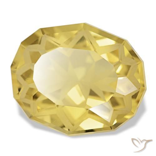 Citrino amarelo natural 9,03ct, corte oval, VVS
