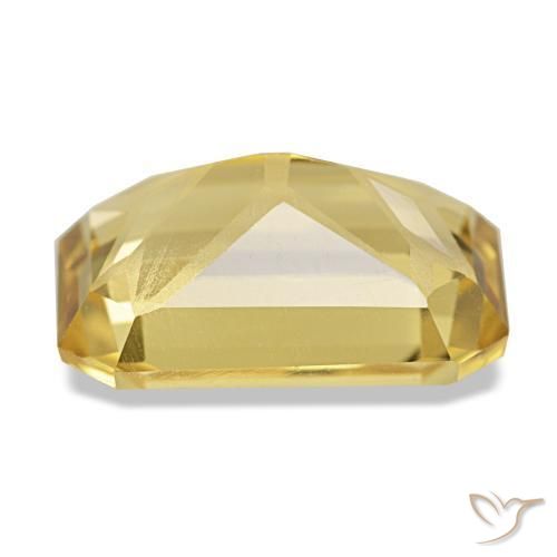 Citrino amarelo natural 3,50ct, corte esmeralda, VVS