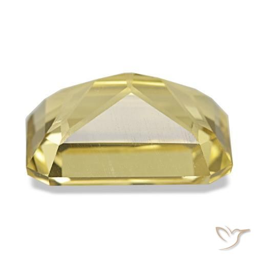 Citrino amarelo natural 5,62ct, corte esmeralda, VVS