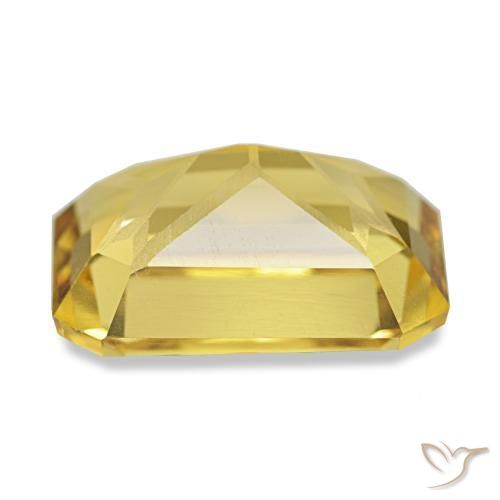 Citrino amarelo natural 4,59ct, corte esmeralda, VS