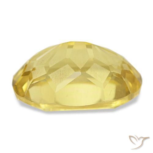 Citrino amarelo natural 5,40ct, corte oval, VVS