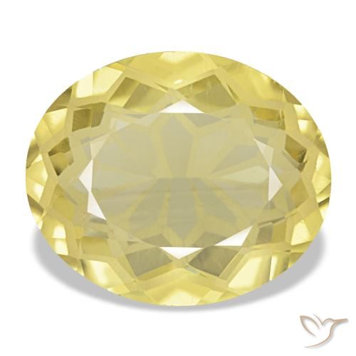 Citrino amarelo natural 4,66ct, corte oval, VVS