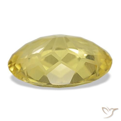 Citrino amarelo natural 4,66ct, corte oval, VVS
