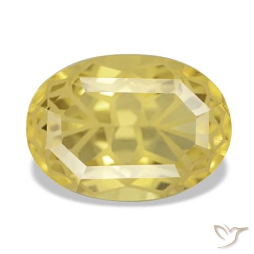 5.48ct amarelo citrino, oval, VVS