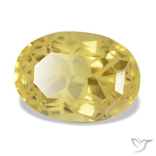 Citrino amarelo natural 5,48ct, corte oval, VVS