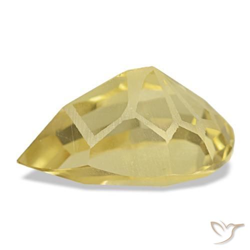 Citrino amarelo natural 4,60ct, formato de pêra, VS