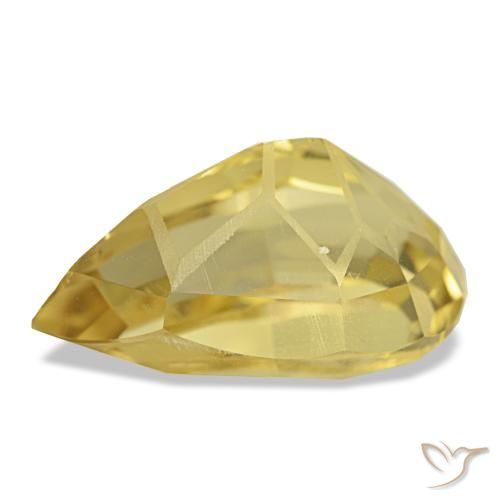 Citrino amarelo natural 4,83ct, formato de pêra, VS