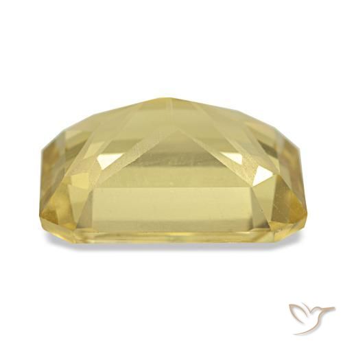 Citrino amarelo natural 4,19ct, corte esmeralda, VVS-VS