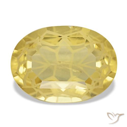 Citrino amarelo natural 4,83ct, corte oval, VS
