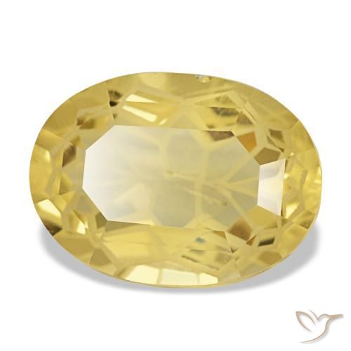 Citrino amarelo natural 4,83ct, corte oval, VS