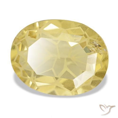 Citrino amarelo natural 4,55ct, corte oval, VS-SI