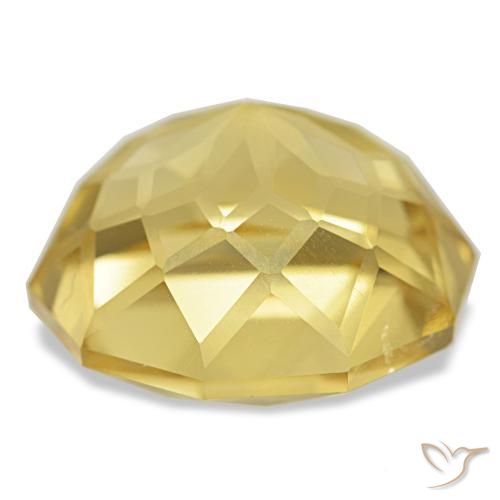Citrino amarelo natural 15,00ct, corte redondo, VVS