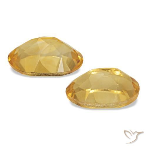 Pedras preciosas de citrino dourado natural de 0,81 ct, corte oval, VS