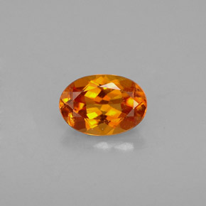 Clinohumita Amarelo alaranjado Natural 0.48ct, Corte Oval, VS