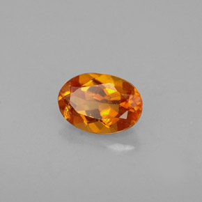 Clinohumita Amarelo alaranjado Natural 0.48ct, Corte Oval, VS