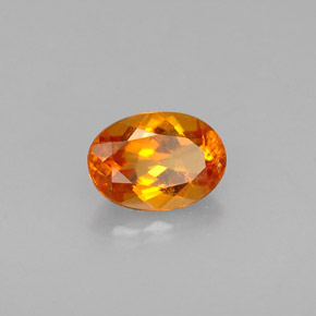 Clinohumita Amarelo alaranjado Natural 0.56ct, Corte Oval, VS