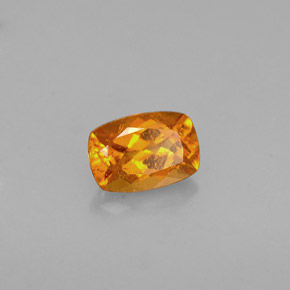 Clinohumita Amarelo alaranjado Natural 0.59ct, Almofada cortada, VS