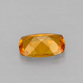 Clinohumita laranja natural 0,65ct, almofada cortada, VS