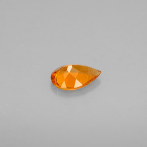 Clinohumita laranja natural 0,41ct, formato de pêra, VS