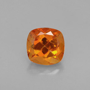 Clinohumita laranja natural 0,60ct, almofada cortada, VS-SI