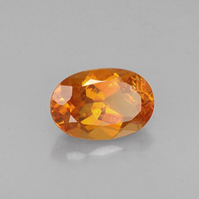 Clinohumita Amarelo alaranjado Natural 0.60ct, Corte Oval, VS-SI