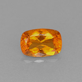 Clinohumita laranja natural 0,51ct, almofada cortada, VS-SI