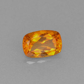 Clinohumita laranja natural 0,51ct, almofada cortada, VS-SI