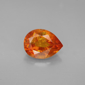 Clinohumita Amarelo alaranjado Natural 2.04ct, Formato de pêra, SI