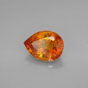 Clinohumita Amarelo alaranjado Natural 2.04ct, Formato de pêra, SI