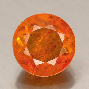 Clinohumita Amarelo alaranjado Natural 3.12ct, Corte Redondo, SI