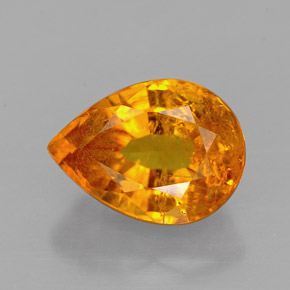 Clinohumita Amarelo alaranjado Natural 2.45ct, Formato de pêra, SI