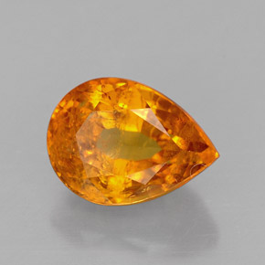 Clinohumita Amarelo alaranjado Natural 2.45ct, Formato de pêra, SI