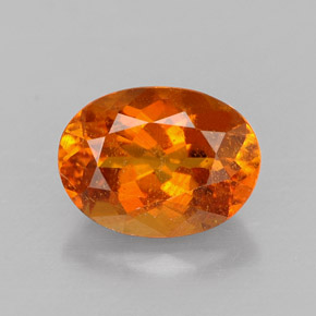 Clinohumita Amarelo alaranjado Natural 1.43ct, Corte Oval, SI