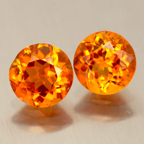 Pedras preciosas de clinohumita laranja natural de  ct, corte redondo, VS-SI