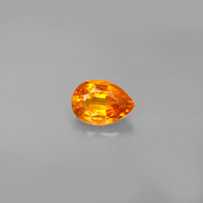 Clinohumita Amarelo alaranjado Natural 0.91ct, Formato de pêra, SI