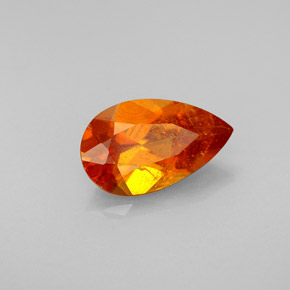 Clinohumita laranja natural 1,51ct, formato de pêra, VS-SI