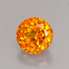 Clinohumita Amarelo alaranjado Natural 0.89ct, Corte Redondo, VS-SI