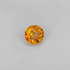 Clinohumita Amarelo alaranjado Natural 0.39ct, Corte Redondo, VS-SI