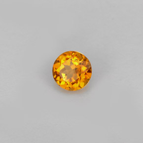 Clinohumita Amarelo alaranjado Natural 0.39ct, Corte Redondo, VS-SI