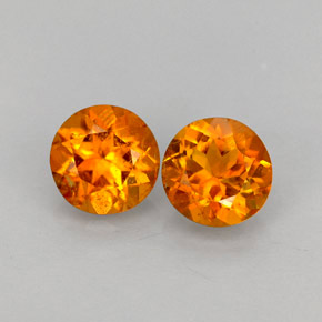 Pedras preciosas de clinohumita laranja natural de  ct, corte redondo, VS-SI