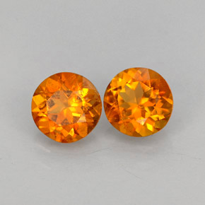 Pedras preciosas de clinohumita laranja natural de  ct, corte redondo, VS-SI