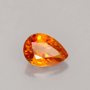 Clinohumita Amarelo alaranjado Natural 0.97ct, Formato de pêra, VS